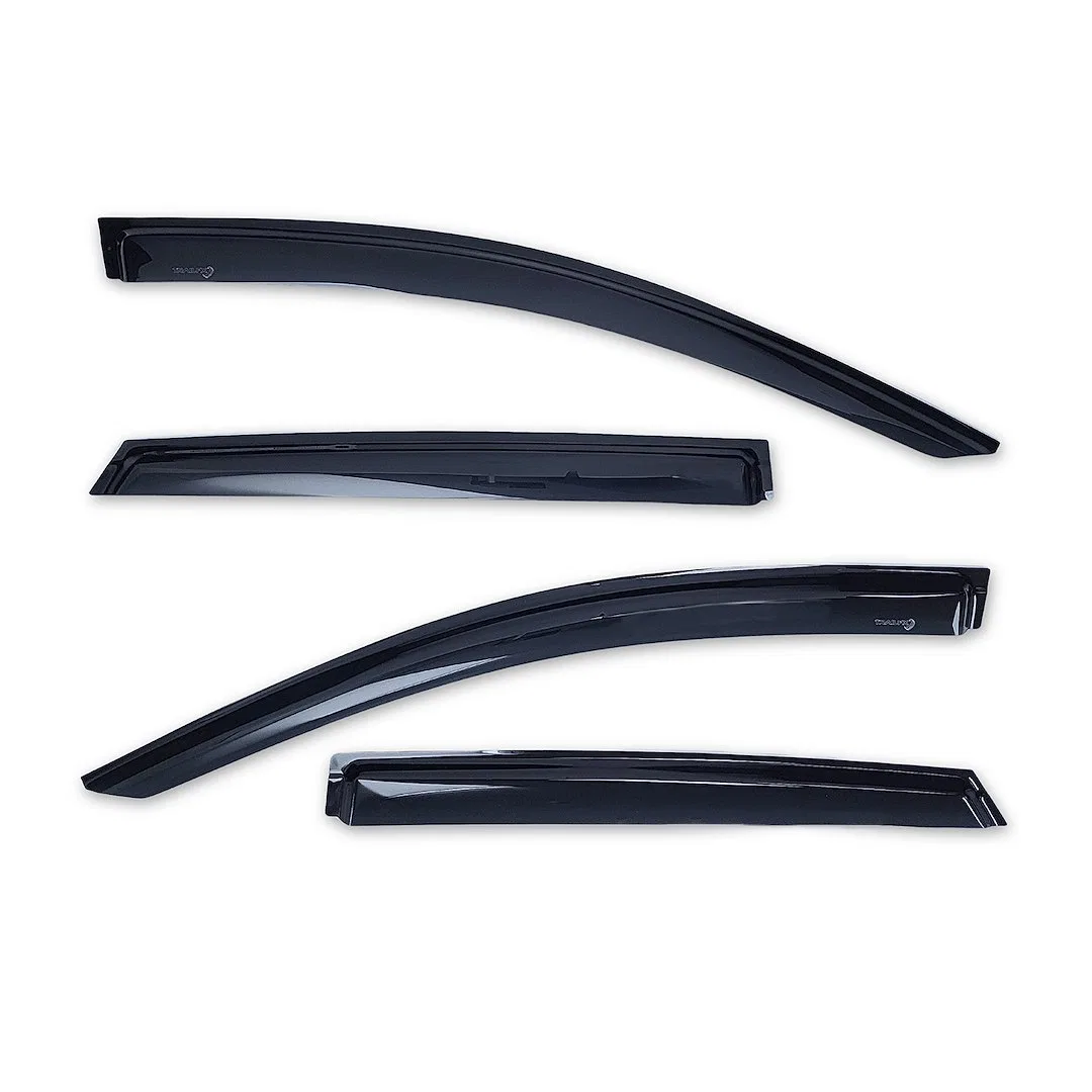 4930H – TRAILFX Rainguard, Low Profile Fits Front And Rear Tape-On Smoke Acrylic Set Of 4